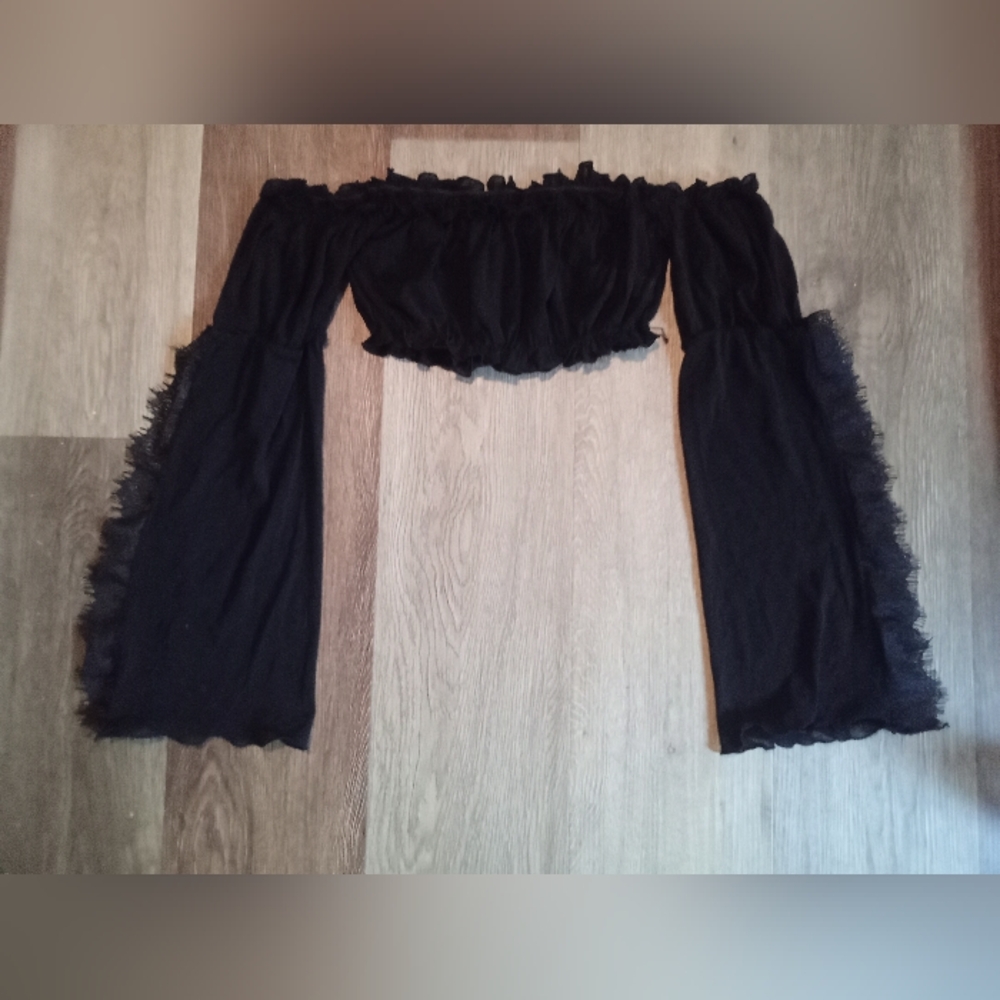 Leg Avenue Black Off-Shoulder Top & Gstring